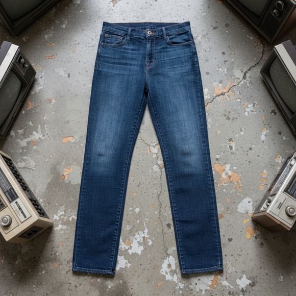 J Brand Maria High-Rise Skinny Jeans — Storm - Picture 1 of 14